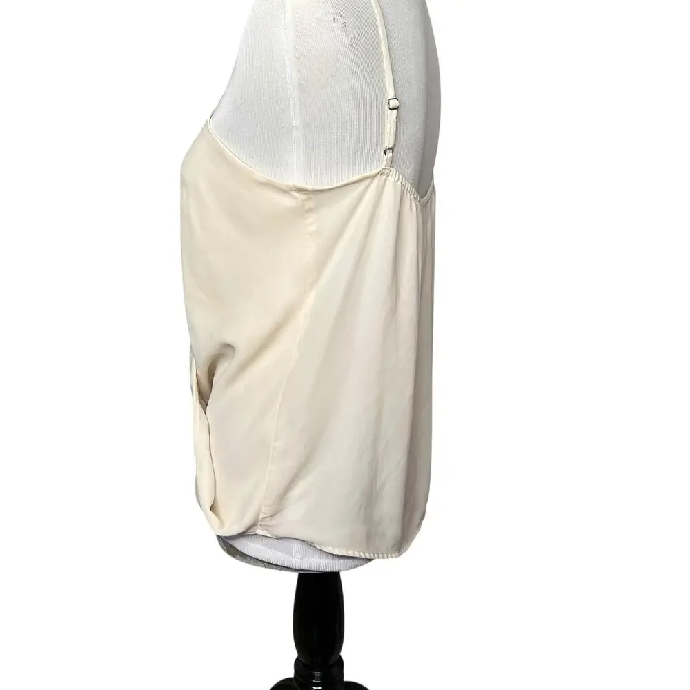 Veronica M. Top Women XS Strappy Camisole Cream Relaxed Minimalist Fluid Draped